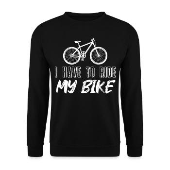I Can't I Have Plans With My Bike Motorcycle Rider - Unisex Sweatshirt - black - Front - Alina (178cm) & Michal (187cm)