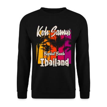 Koh Samui Thailand Bophut Beach - Unisex Sweatshirt - black - Front - Alina (178cm) & Michal (187cm)