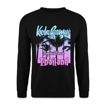 Koh Samui Thailand Bophut Beach - Unisex Sweatshirt - black - Front - Alina (178cm) & Michal (187cm)