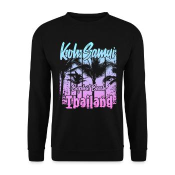 Koh Samui Thailand Bophut Beach - Unisex Sweatshirt - black - Front - Alina (178cm) & Michal (187cm)