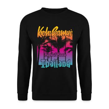 Koh Samui Thailand Bophut Beach - Unisex Sweatshirt - black - Front - Alina (178cm) & Michal (187cm)