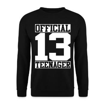 Officiellement un adolescent - Sweat-shirt Unisexe - noir - Devant - Alina (178cm) & Michal (187cm)