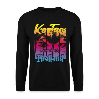 Ko Tao Sairee Beach Thailand - Unisex Sweatshirt - black - Front - Alina (178cm) & Michal (187cm)