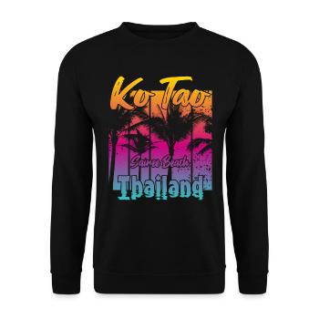 Ko Tao Sairee Beach Thailand - Unisex Sweatshirt - black - Front - Alina (178cm) & Michal (187cm)
