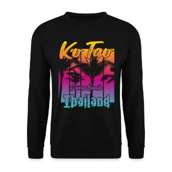 Ko Tao Sairee Beach Thailand - Unisex Sweatshirt - black - Front - Alina (178cm) & Michal (187cm)