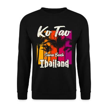 Ko Tao Sairee Beach Thailand - Unisex Sweatshirt - black - Front - Alina (178cm) & Michal (187cm)