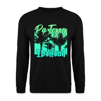Patong Thailand - Unisex Pullover - Schwarz - Vorne - Alina (178cm) & Michal (187cm)