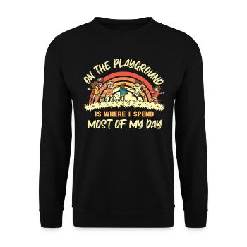 Primary School Teacher Kindergarten Educator - Unisex Sweatshirt - black - Front - Alina (178cm) & Michal (187cm)