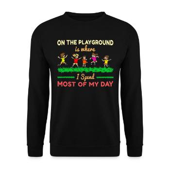 Primary School Teacher Kindergarten Educator - Unisex Sweatshirt - black - Front - Alina (178cm) & Michal (187cm)