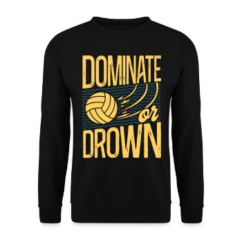 Water Polo Vintage Dominate Or - Sweat-shirt Unisexe - noir - Devant - Alina (178cm) & Michal (187cm)