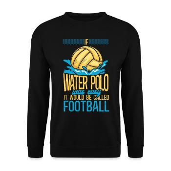 Water Polo Vintage If Water Polo - Unisex Sweatshirt - black - Front - Alina (178cm) & Michal (187cm)
