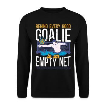 Water Polo Goalie Behind Every - Unisex Sweatshirt - black - Front - Alina (178cm) & Michal (187cm)