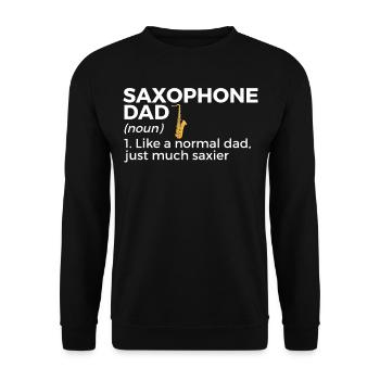 Musiciens de saxophone Musique de cuivres - Sweat-shirt Unisexe - noir - Devant - Alina (178cm) & Michal (187cm)