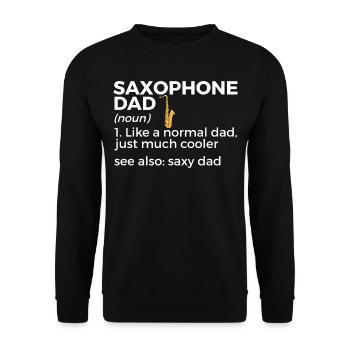 Saxophone Musiker Blasmusik - Unisex Pullover - Schwarz - Vorne - Alina (178cm) & Michal (187cm)