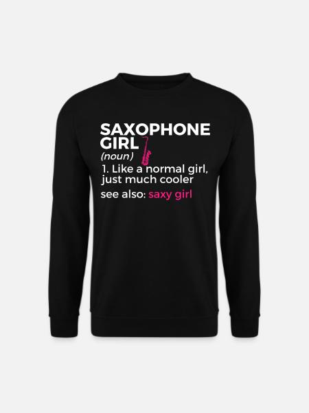 Saxophone Musiker Blasmusik - Unisex Pullover - Schwarz