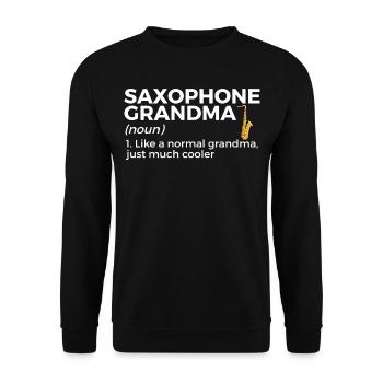 Musiciens de saxophone Musique de cuivres - Sweat-shirt Unisexe - noir - Devant - Alina (178cm) & Michal (187cm)