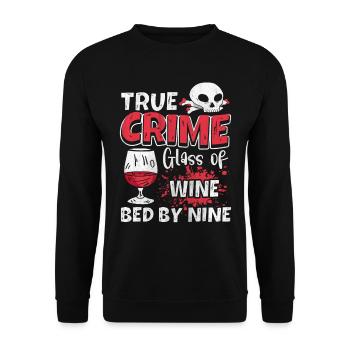 Bon vin et cadeau True Crime - Sweat-shirt Unisexe - noir - Devant - Alina (178cm) & Michal (187cm)
