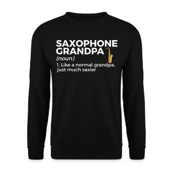 Musiciens de saxophone Musique de cuivres - Sweat-shirt Unisexe - noir - Devant - Alina (178cm) & Michal (187cm)