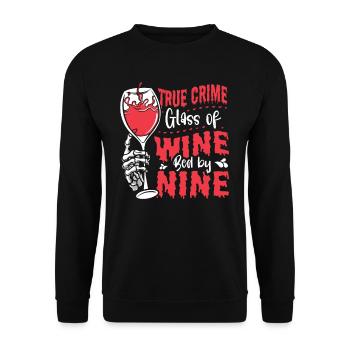Bon vin et cadeau True Crime - Sweat-shirt Unisexe - noir - Devant - Alina (178cm) & Michal (187cm)