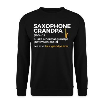 Musiciens de saxophone Musique de cuivres - Sweat-shirt Unisexe - noir - Devant - Alina (178cm) & Michal (187cm)