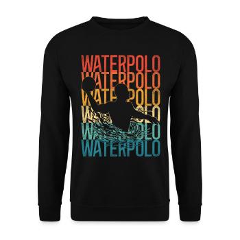 Water Polo Retro Vintage Water - Unisex Sweatshirt - black - Front - Alina (178cm) & Michal (187cm)