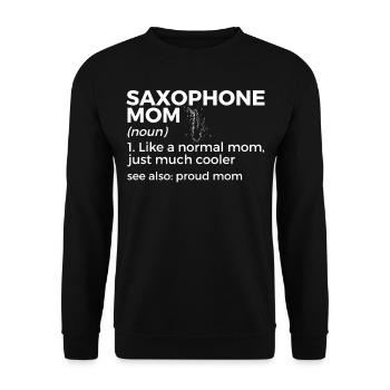 Saxophone musicians Brass music - Unisex Sweatshirt - black - Front - Alina (178cm) & Michal (187cm)