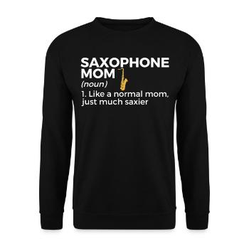 Musiciens de saxophone Musique de cuivres - Sweat-shirt Unisexe - noir - Devant - Alina (178cm) & Michal (187cm)