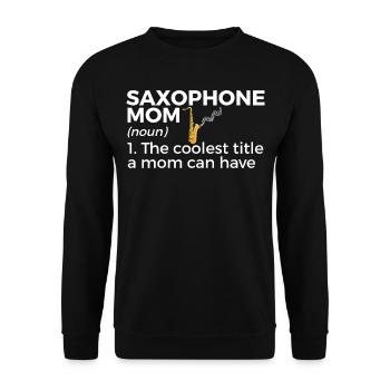 Saxophone musicians Brass music - Unisex Sweatshirt - black - Front - Alina (178cm) & Michal (187cm)