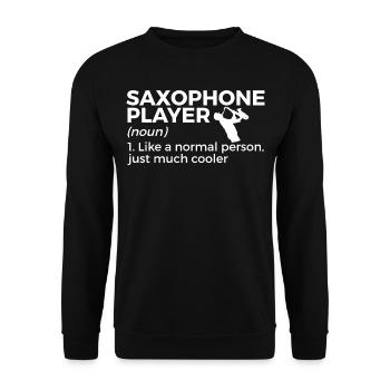 Musiciens de saxophone Musique de cuivres - Sweat-shirt Unisexe - noir - Devant - Alina (178cm) & Michal (187cm)