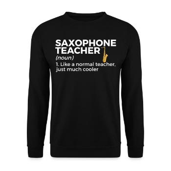 Musiciens de saxophone Musique de cuivres - Sweat-shirt Unisexe - noir - Devant - Alina (178cm) & Michal (187cm)