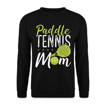 Paddle Tennis Maman Fête des mères Paddle Mama Player - Sweat-shirt Unisexe - noir - Devant - Alina (178cm) & Michal (187cm)
