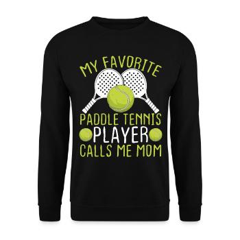 Joueur de paddle-tennis Mon joueur préféré moi maman - Sweat-shirt Unisexe - noir - Devant - Alina (178cm) & Michal (187cm)