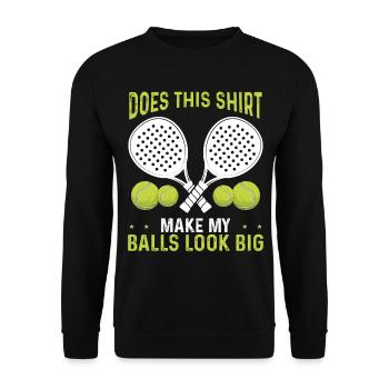 Joueur de paddle tennis Mes balles ont l’air Big Paddle Team - Sweat-shirt Unisexe - noir - Devant - Alina (178cm) & Michal (187cm)