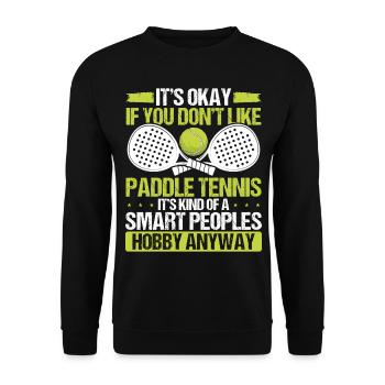 Joueur de paddle tennis Si vous n’aimez pas smartPaddleP - Sweat-shirt Unisexe - noir - Devant - Alina (178cm) & Michal (187cm)