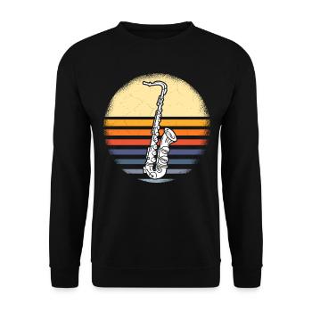 Musiciens de saxophone Musique de cuivres - Sweat-shirt Unisexe - noir - Devant - Alina (178cm) & Michal (187cm)