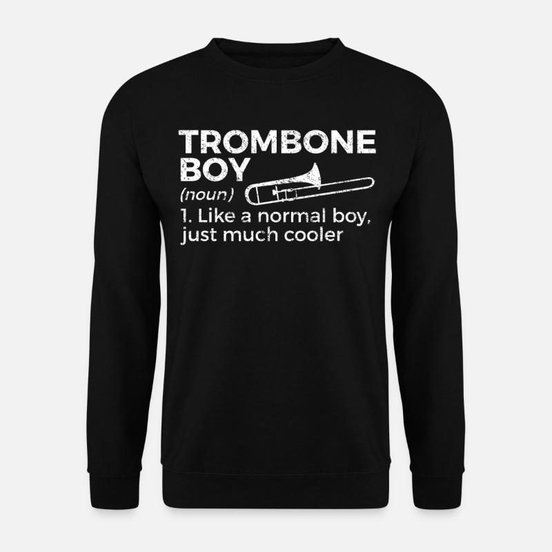 Posaune Musiker Blasmusik - Unisex Pullover - Schwarz