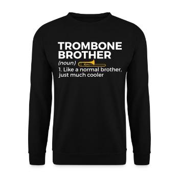 Trombone Musicien Brass Band - Sweat-shirt Unisexe - noir - Devant - Alina (178cm) & Michal (187cm)
