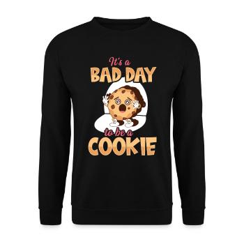Its A Bad Day To Be A Cookie - Unisex Pullover - Schwarz - Vorne - Alina (178cm) & Michal (187cm)