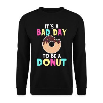 Its A Bad Day To Be A Donut - Unisex Pullover - Schwarz - Vorne - Alina (178cm) & Michal (187cm)