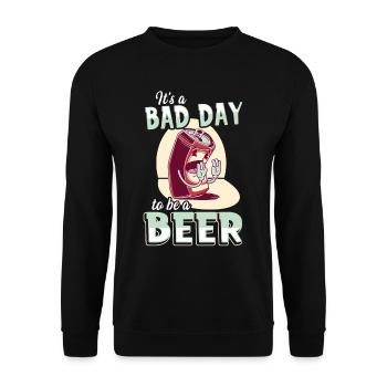 Its A Bad Day To Be A Beer - Unisex Pullover - Schwarz - Vorne - Alina (178cm) & Michal (187cm)