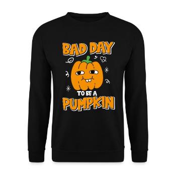 Its A Bad Day To Be A Pumpkin - Unisex Pullover - Schwarz - Vorne - Alina (178cm) & Michal (187cm)