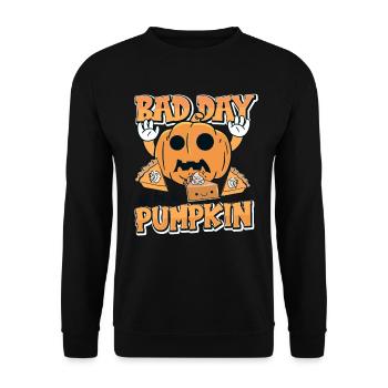 Its A Bad Day To Be A Pumpkin - Unisex Pullover - Schwarz - Vorne - Alina (178cm) & Michal (187cm)