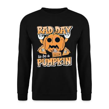 Its A Bad Day To Be A Pumpkin - Unisex Pullover - Schwarz - Vorne - Alina (178cm) & Michal (187cm)