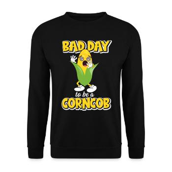 Its A Bad Day To Be A Corncob - Unisex Pullover - Schwarz - Vorne - Alina (178cm) & Michal (187cm)