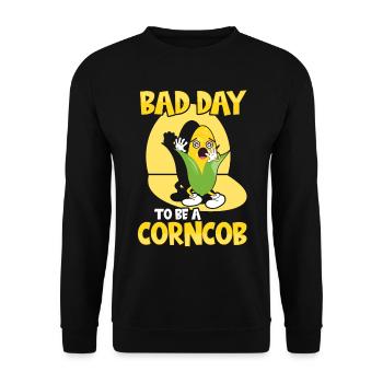 Its A Bad Day To Be A Corncob - Unisex Pullover - Schwarz - Vorne - Alina (178cm) & Michal (187cm)
