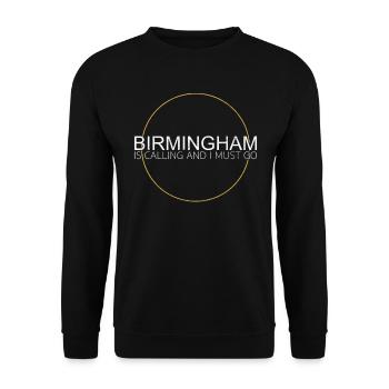 Birmingham Saying - Unisex Sweatshirt - black - Front - Alina (178cm) & Michal (187cm)
