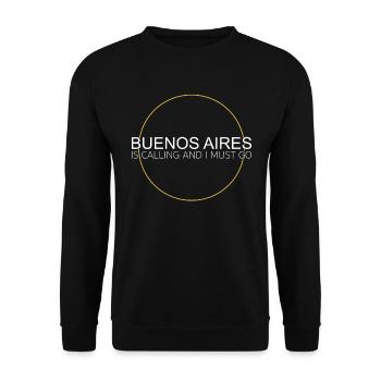 Buenos Aires Quote - Unisex Sweatshirt - black - Front - Alina (178cm) & Michal (187cm)
