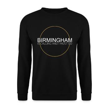 Birmingham Saying - Unisex Sweatshirt - black - Front - Alina (178cm) & Michal (187cm)