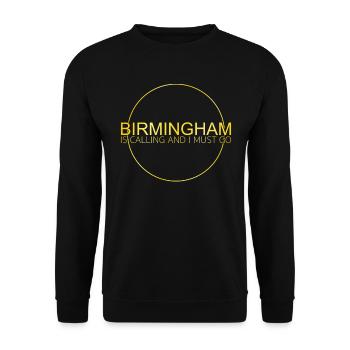 Birmingham Saying - Unisex Sweatshirt - black - Front - Alina (178cm) & Michal (187cm)