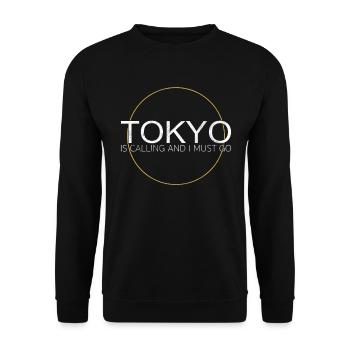 Citation de Tokyo - Sweat-shirt Unisexe - noir - Devant - Alina (178cm) & Michal (187cm)
